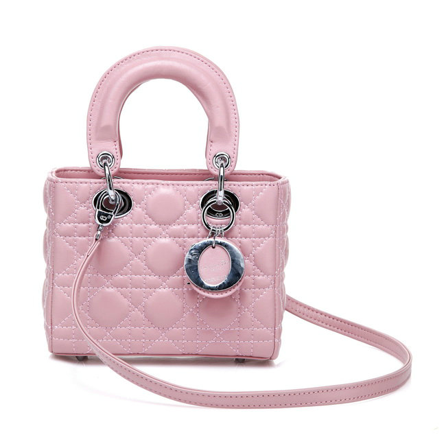 mini lady dior lambskin leather bag 6328 light pink